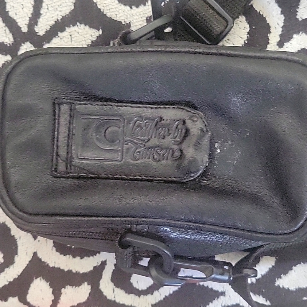Leather by Carsen leather bag for  portable charger or a camera